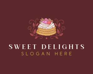 Berries Pastry Dessert logo design