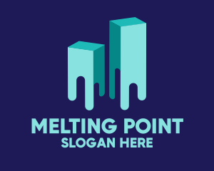 Melting - Modern 3D Building logo design