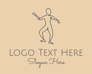 Zumba - Wellness Yoga Pose logo design