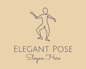 Pose - Wellness Yoga Pose logo design