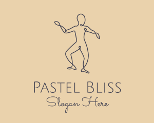 Wellness Yoga Pose  logo design