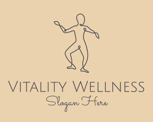 Wellness Yoga Pose  logo design