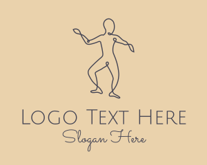 Dance - Wellness Yoga Pose logo design