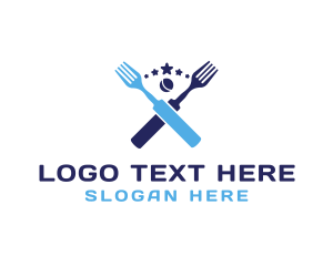 League - Restaurant Ball Fork logo design