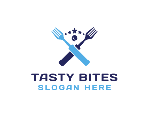 Restaurant Ball Fork logo design