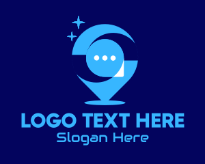 Location App - Chat Pin Mobile App logo design