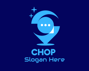 Message - Chat Pin Mobile App logo design