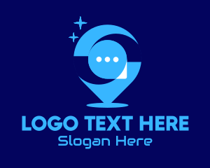 Skype - Chat Pin Mobile App logo design
