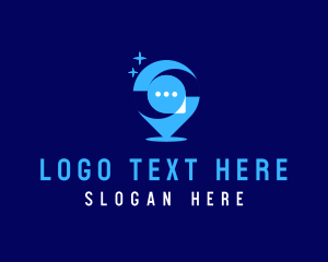 Talk Bubble - Chat Pin Mobile App logo design