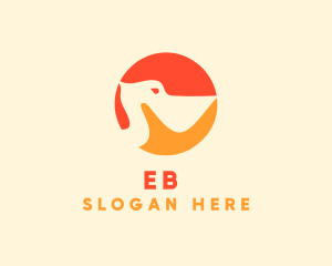 Blue - Tropical Pelican Bird logo design