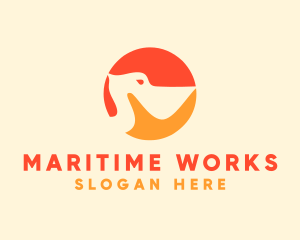 Shipyard - Tropical Pelican Bird logo design