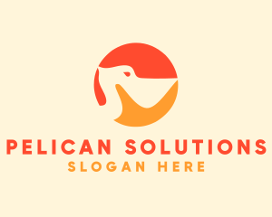 Pelican - Tropical Pelican Bird logo design