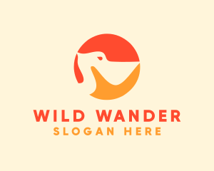 Tropical Pelican Bird logo design