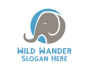 Wild Elephant Safari logo design