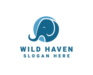 Wild Elephant Safari logo design