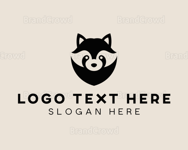 Raccoon  Wildlife Animal Zoo Logo