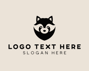 Wildlife - Raccoon  Wildlife Animal Zoo logo design