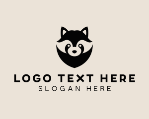 Red Panda - Raccoon  Wildlife Animal Zoo logo design