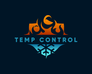 Thermostat - Flaming Fire Cooling Thermostat logo design
