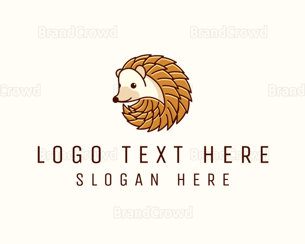 Baby Hedgehog Cartoon Logo