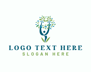 Environmentalist - Wellness Human Tree logo design