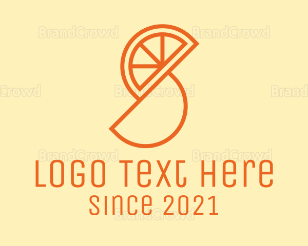 Orange Fruit Slice Logo