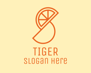 Orange Fruit Slice  Logo