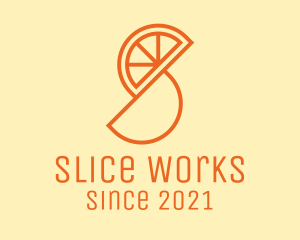 Slice - Orange Fruit Slice logo design