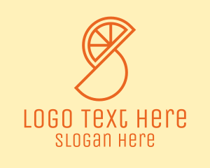 Orange Fruit Slice  Logo