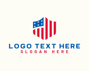 Nalionalism - American Patriotic Shield logo design