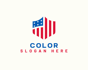 Patriotism - American Patriotic Shield logo design