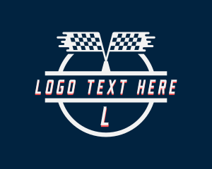 Lettermark - Race Flag Automotive logo design