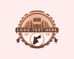 Landmark - Jordan Petra Map logo design