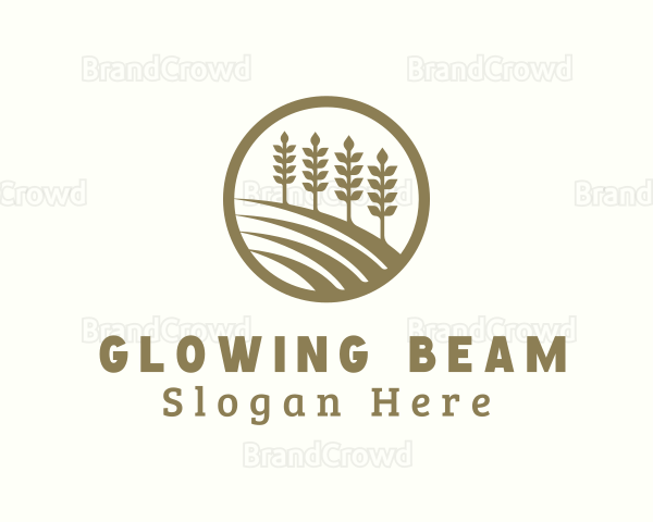 Wheat Farm Field Logo