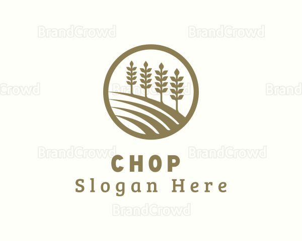 Wheat Farm Field Logo