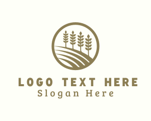 Countryside - Wheat Farm Field logo design
