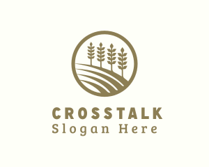 Wheat Farm Field Logo