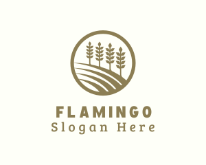 Corn - Wheat Farm Field logo design