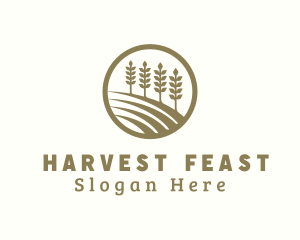 Wheat Farm Field logo design