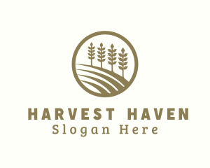 Wheat Farm Field logo design
