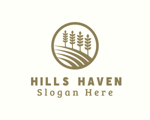 Wheat Farm Field logo design