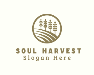 Wheat Farm Field logo design