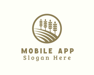 Crop - Wheat Farm Field logo design