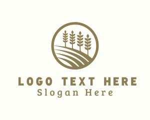 Wheat Farm Field Logo