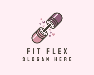 Fitness - Capsule Dumbbell Workout logo design