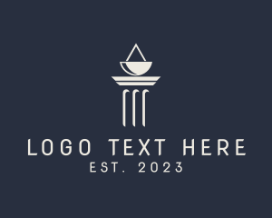 Office - Pillar Structure Scale logo design