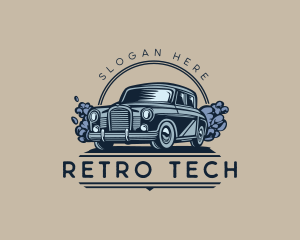 Retro Car Detailing logo design