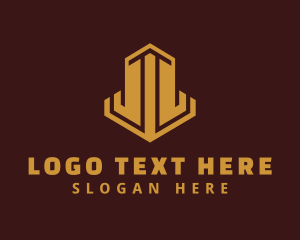 Golden - Gold Apartment Building logo design