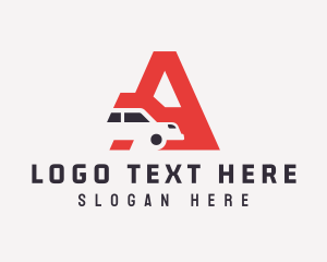 Car Rental - Car Service Letter A logo design