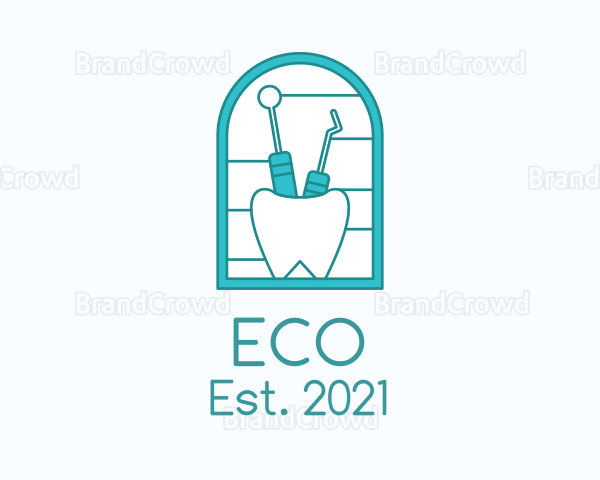 Tooth Dental Equipment Logo